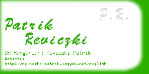 patrik reviczki business card